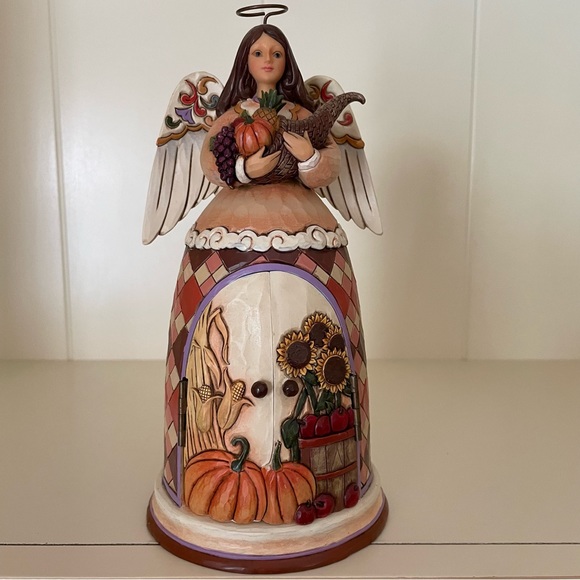 Jim Shore Fall Thanksgiving Angel Figurine “Beauty of the Harvest” 2010 - Picture 1 of 9